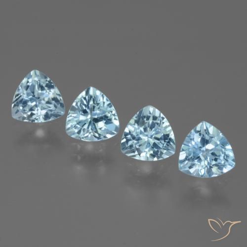 5.76ctw Naturale Celeste Topazio, Taglio trillion, VVS-VS