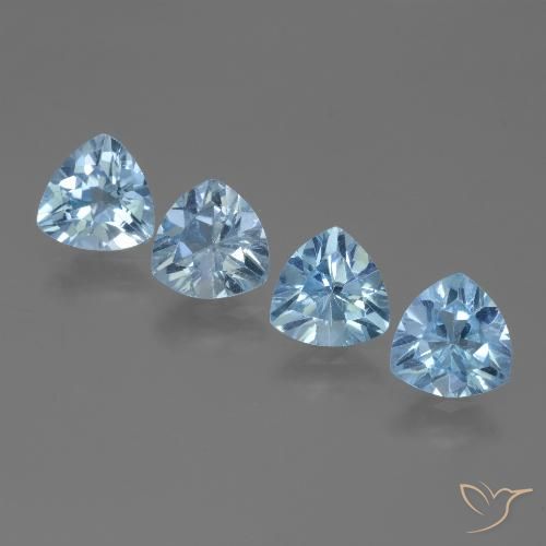 4.84ctw Naturale Blu svizzero Topazio, Taglio trillion, VVS-VS