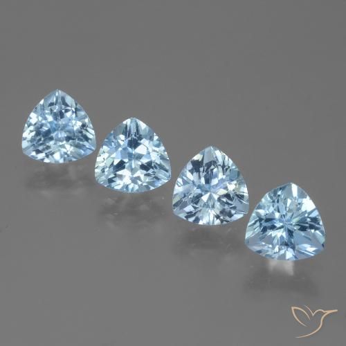 5.96ctw Naturale Celeste Topazio, Taglio trillion, VVS-VS