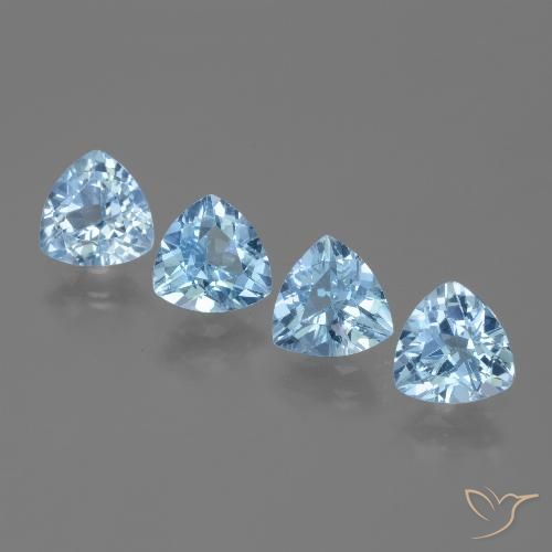 5.24ctw Naturale Celeste Topazio, Taglio trillion, VVS-VS