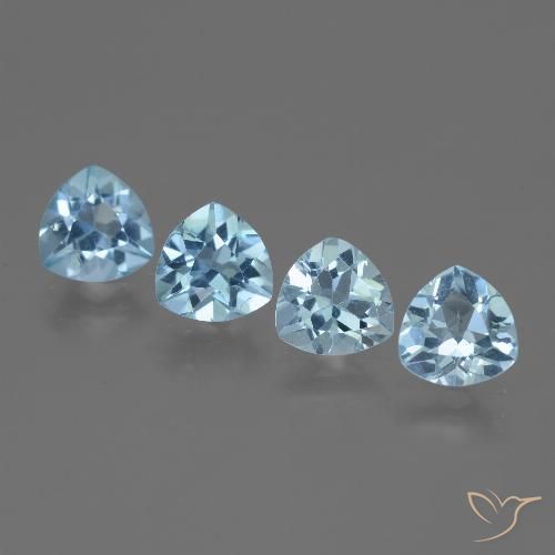 5.15ctw Naturale Celeste Topazio, Taglio trillion, VVS-VS