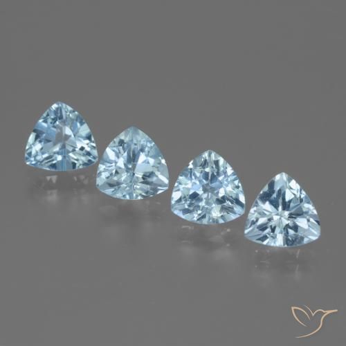 5.63ctw Naturale Celeste Topazio, Taglio trillion, VVS-VS