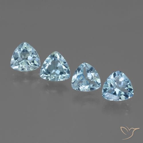 5.20ctw Naturale Blu svizzero Topazio, Taglio trillion, VVS-VS, Photo A