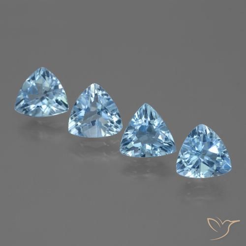 4.82ctw Naturale Blu svizzero Topazio, Taglio trillion, VVS-VS