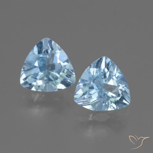 2.31ctw Naturale Blu svizzero Topazio, Taglio trillion, VS