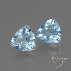 Gemme di Topazio Blu svizzero naturale da 2.31 ct, Taglio trillion, VS