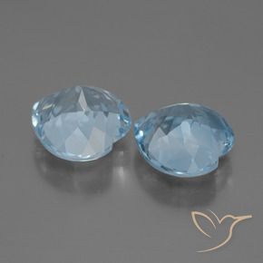 Gemme di Topazio Blu svizzero naturale da 6.19 ct, Cuore, VVS