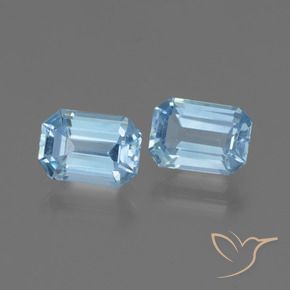 Gemme di Topazio Blu svizzero naturale da 2.20 ct, Ottagonale / Taglio smeraldo, VVS-VS