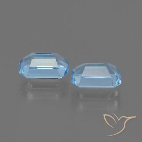 Gemme di Topazio Blu svizzero naturale da 2.20 ct, Ottagonale / Taglio smeraldo, VVS-VS