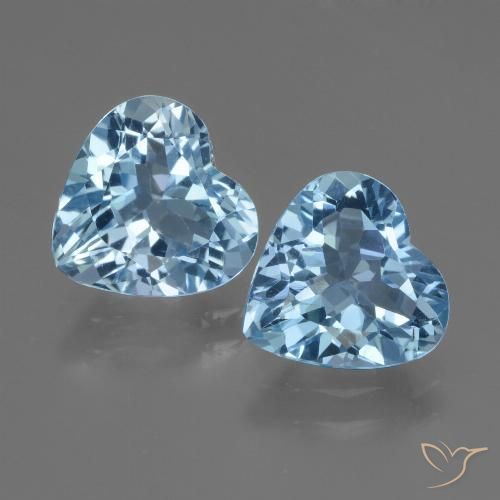 5.51ctw Naturale Blu svizzero Topazio, Cuore, VVS