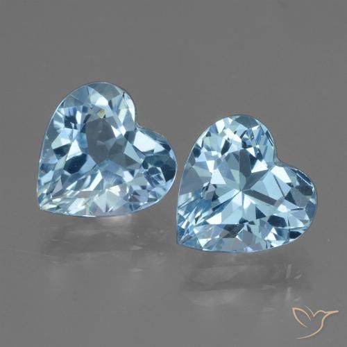 5.64ctw Naturale Blu svizzero Topazio, Cuore, VVS