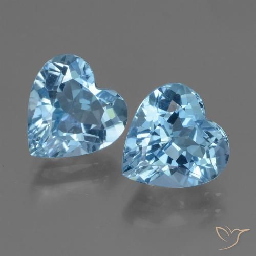 6.07ctw Naturale Blu svizzero Topazio, Cuore, VVS