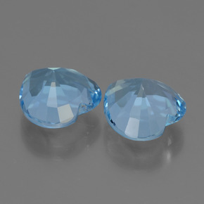 Topazio naturale blu da 6,10 ct, a forma di cuore, VVS