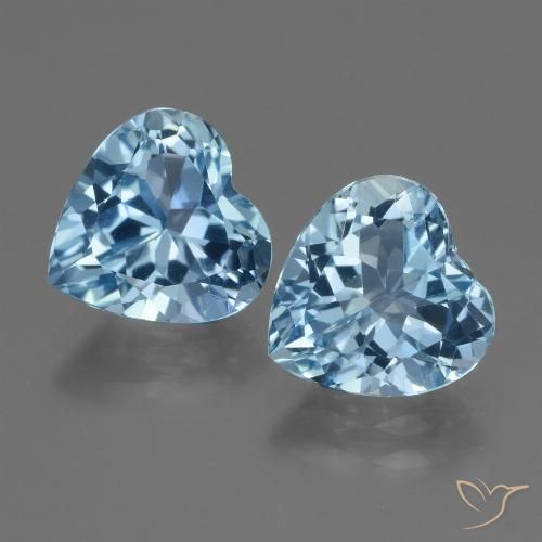 5.84ctw Naturale Blu svizzero Topazio, Cuore, VVS