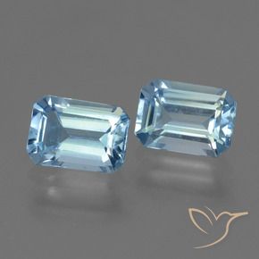 Gemme di Topazio Celeste naturale da 2.26 ct, Ottagonale / Taglio smeraldo, VS