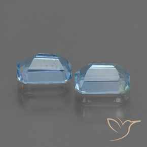 Gemme di Topazio Celeste naturale da 2.26 ct, Ottagonale / Taglio smeraldo, VS