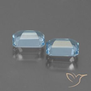 Gemme di Topazio Celeste naturale da 2.44 ct, Ottagonale / Taglio smeraldo, VS