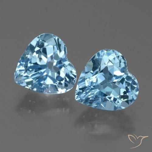5.84ctw Naturale Blu svizzero Topazio, Cuore, VVS