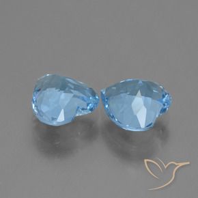 Gemme di Topazio Blu svizzero naturale da 5.54 ct, Cuore, VVS-VS