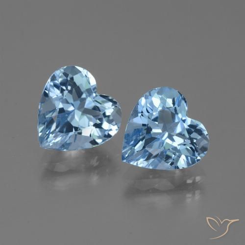 5.71ctw Naturale Blu svizzero Topazio, Cuore, VVS