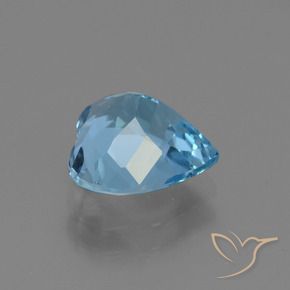 Topazio Blu svizzero naturale da 2.94 ct, A forma di cuore, VVS