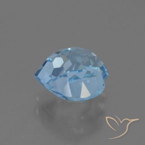 Topazio Blu svizzero naturale da 3.28 ct, Cuore, VVS-VS
