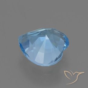 Topazio Celeste naturale da 2.88 ct, Cuore, VVS