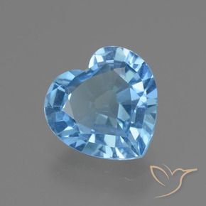 Topazio Blu svizzero naturale da 2.63 ct, Cuore, VVS