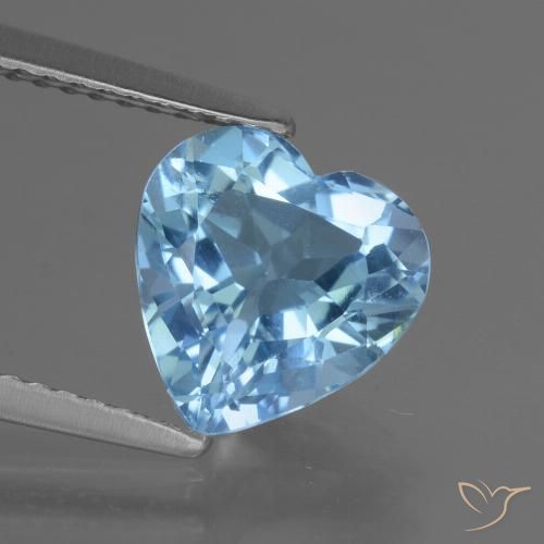 Topazio Blu svizzero naturale da 2.83 ct, Cuore, VS