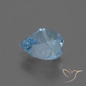 Topazio Celeste naturale da 3.15 ct, Cuore, VVS-VS