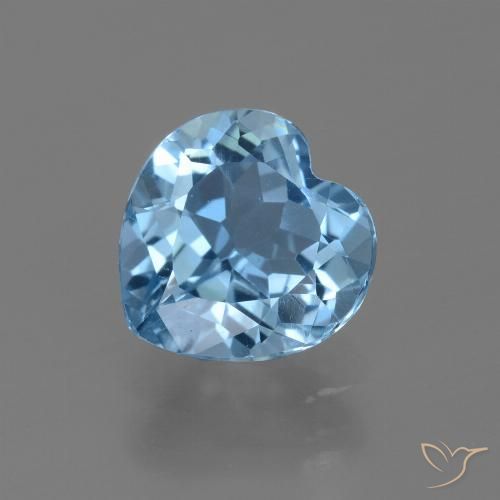 3.03ct Naturale Blu svizzero Topazio, Cuore, VVS