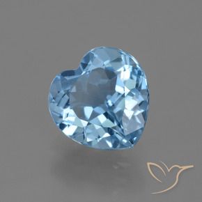 Topazio Blu svizzero naturale da 3.03 ct, Cuore, VVS