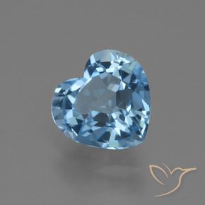 Topazio Blu svizzero naturale da 2.96 ct, Cuore, VVS