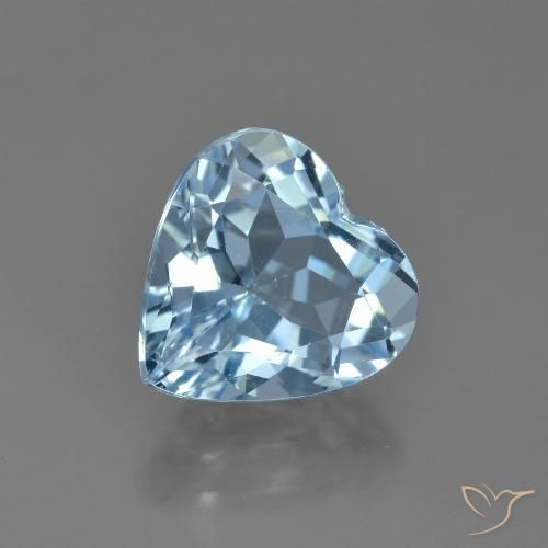 4.04ct Naturale Celeste Topazio, Cuore, VS