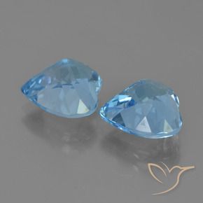 Gemme di Topazio Blu svizzero naturale da 8.42 ct, Cuore, VVS