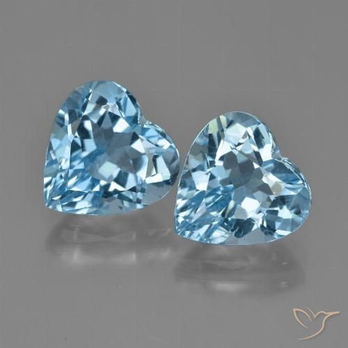 8.48ctw Naturale Blu svizzero Topazio, Cuore, VVS