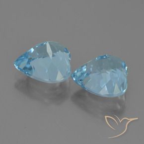Gemme di Topazio Blu svizzero naturale da 8.48 ct, Cuore, VVS