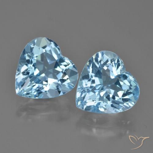 8.34ctw Naturale Blu svizzero Topazio, Cuore, VVS-VS
