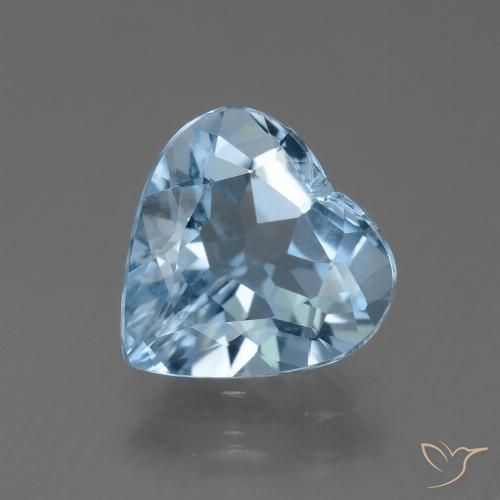 Topazio Blu svizzero naturale da 3.48 ct, Cuore, VVS