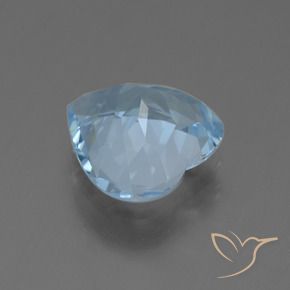 Topazio Blu svizzero naturale da 3.48 ct, Cuore, VVS