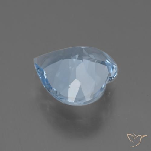 Topazio Celeste naturale da 3.49 ct, Cuore, VVS