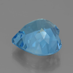 Topazio Blu intenso naturale da 9.76 ct, A forma di cuore, VVS