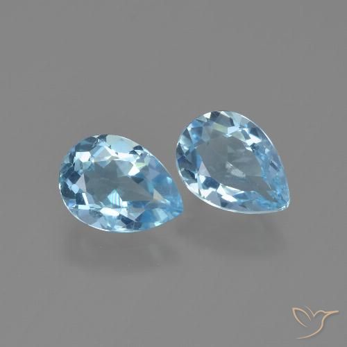 1.71ctw Naturale Celeste Topazio, Forma a pera, VVS