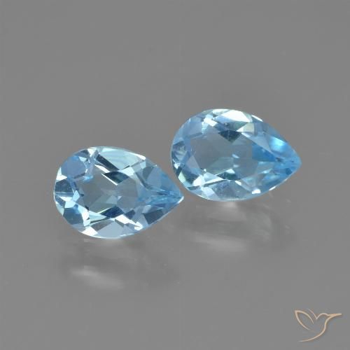 1.52ctw Naturale Celeste Topazio, Forma a pera, VVS-VS