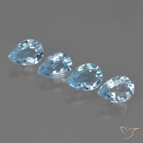 3.24ctw Naturale Celeste Topazio, Forma a pera, VVS-VS