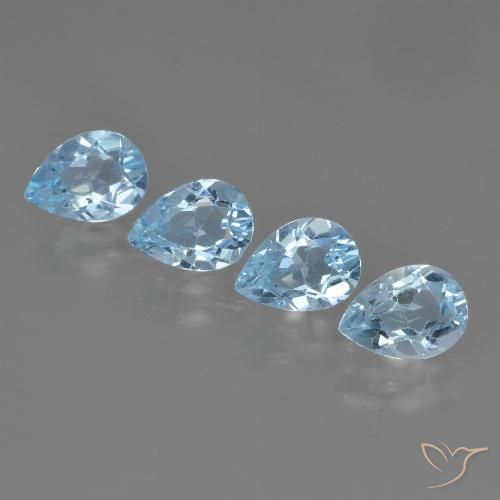 3.32ctw Naturale Celeste Topazio, Forma a pera, VVS
