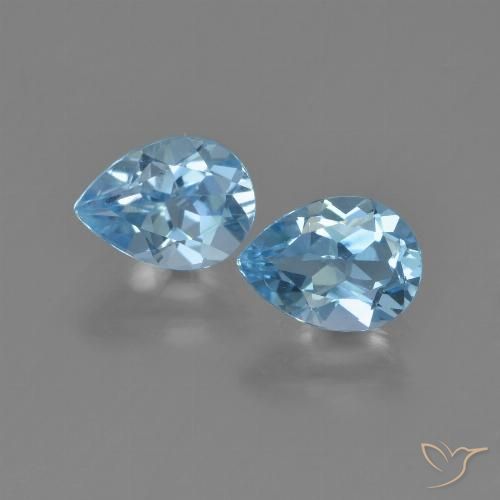 1.81ctw Naturale Celeste Topazio, Forma a pera, VVS-VS