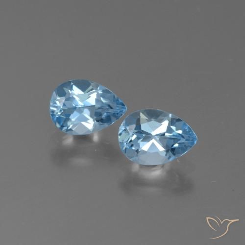 1.81ctw Naturale Celeste Topazio, Forma a pera, VS