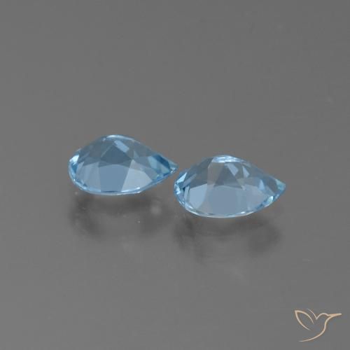 Gemme di Topazio Celeste naturale da 1.81 ct, Forma a pera, VS