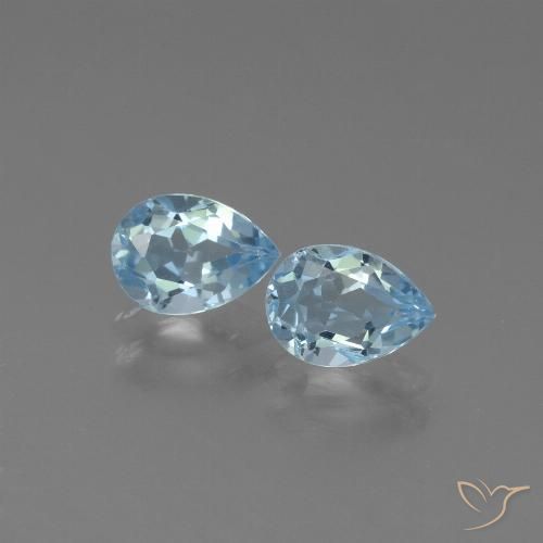 1.79ctw Naturale Celeste Topazio, Forma a pera, VVS